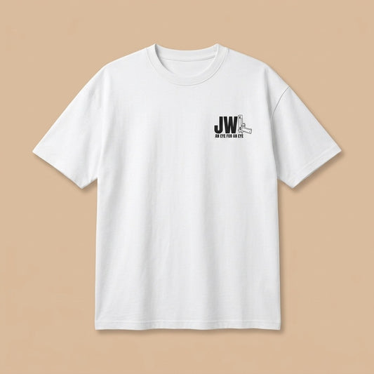 John Wick "An Eye For An Eye" Gun Logo T-Shirt | Three Dot