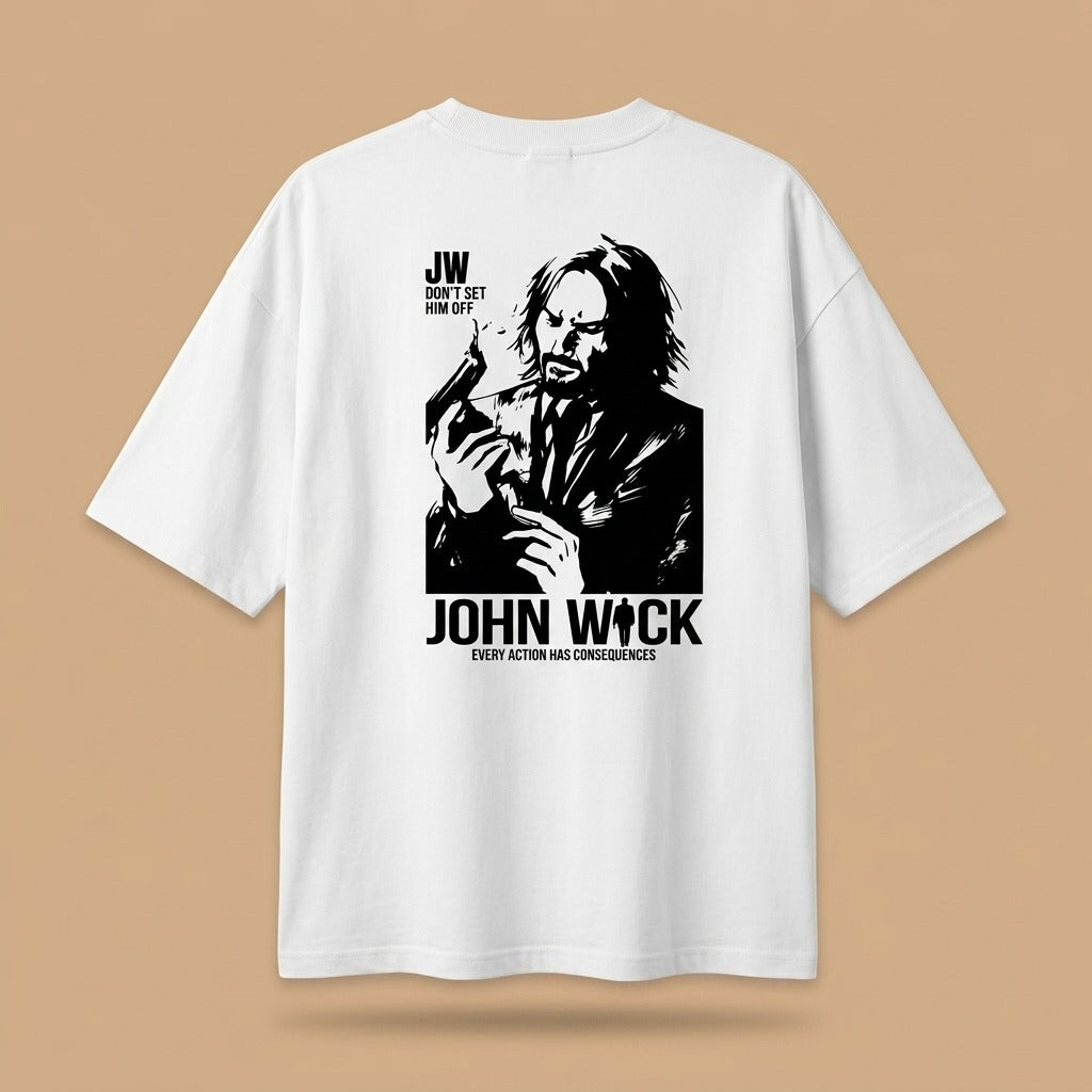 John Wick "An Eye For An Eye" Gun Logo T-Shirt | Three Dot