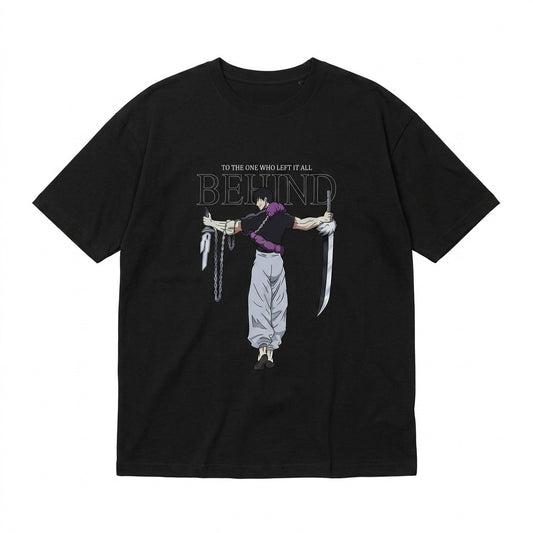 Anime Warrior "Left It All Behind" Chained Swordsman T-Shirt Toji | Three Dot