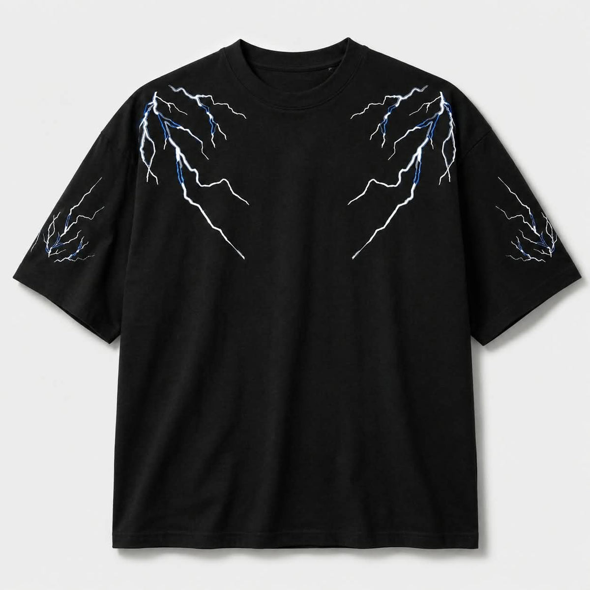 Lightning Bolt Streetwear Oversized T-Shirt | Three Dot