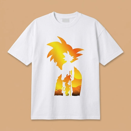 Dragon Ball Goku Silhouette Sunset T-Shirt | Three Dot